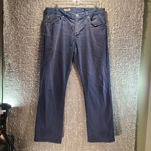 AG Adriano Goldschmied Men 33 The Protege Straight Leg Blue Chino Jeans Read